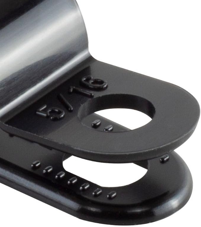 GTSE Black Nylon Plastic Cable Clamps, 5/16" Screw Mounts - Image 4