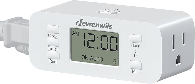 DEWENWILS 24 Hour Programmable Digital Timer Outlet, Timers by DEWENWILS