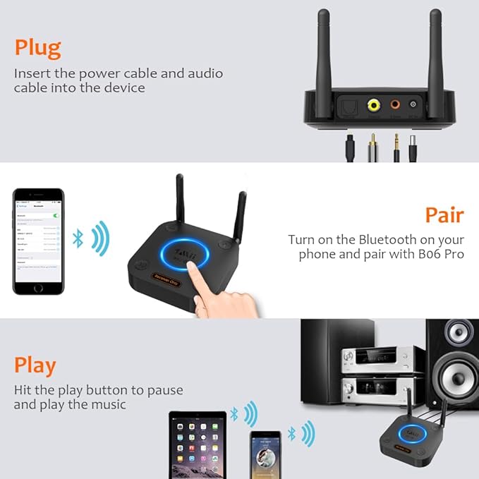 1Mii B06Pro Long Range Bluetooth Receiver, HiFi Wireless Audio Adapter - Image 7