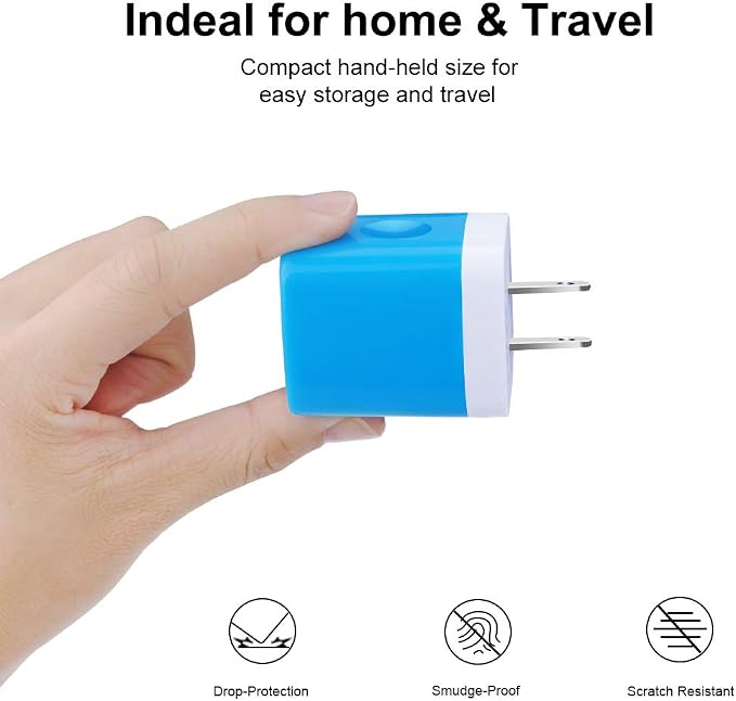 Wall Charger Adapter, USB Cubes, SE 2020, 11 Plus, Samsung GalaxyS24, S21 Ultra - Image 3