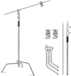 Heavy Duty C Stand with Boom Arm, Stainless Steel Heavy Duty Photography Light by ITOTIN