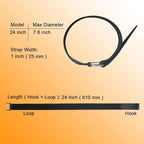 24 inch Hook and Loop Cable Strap - Image 2