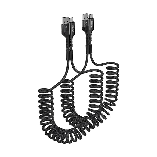 Baseus USB Type C Cable for Car, Nylon Braided Carplay Cable Compatible by Baseus