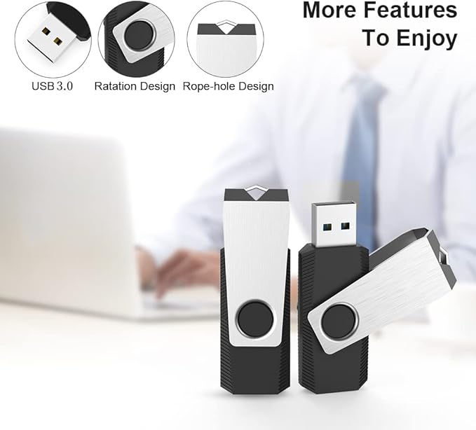 KEXIN Flash Drive 128GB USB 3.0 Flash Drive 5 Pack Thumb Drive Jump Drive USB - Image 3