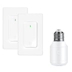 Remote Control E26 E27 Light Bulb Socket Adapter, Max 500W, No Wiring Needed by greencycle