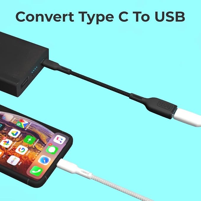 BLACK+DECKER USB C to USB A Adapter, USB C Male to USB Female Adapter Nylon - Image 7
