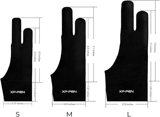 XPPen Artist Drawing Glove 2-Fingers Digital Art Glove - Image 2