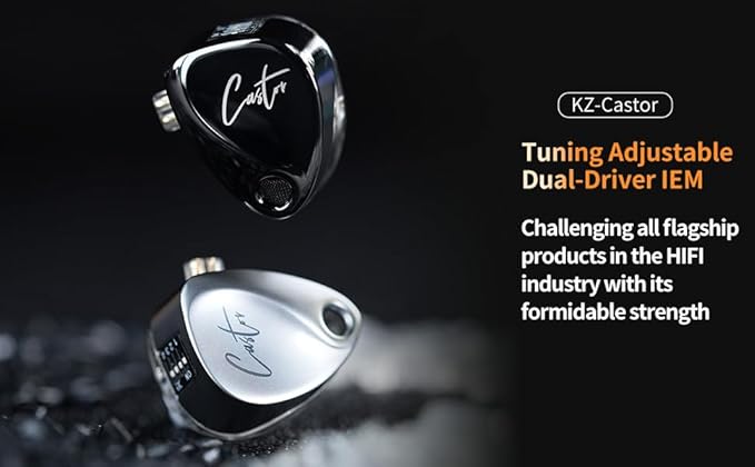 KZ Castor in Ear Monitor Headphones, HiFi Improved Bass Earphone Sound Tunable - Image 5