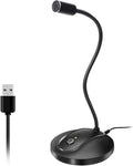 USB Microphone, 360 Degree Adjustable Gooseneck Design, Mute Button & LED by JOUNIVO
