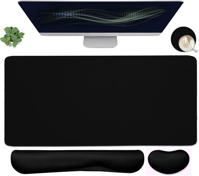 Large Mouse Pad and Keyboard Wrist Rest, Desk Pad by Youarenoble