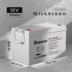 Renogy Deep Cycle AGM 12 Volt 100Ah Battery, 3% Self-Discharge Rate, 1100A Max - Image 2