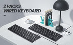 Computer Keyboard Wired, Plug Play USB Keyboard, Low Profile Chiclet Keys - Image 2