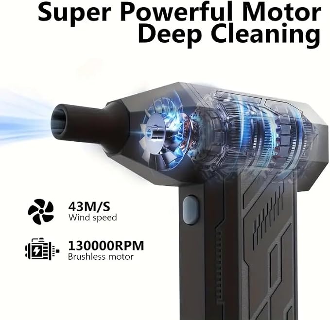 Compressed Air Duster Kit 130, 000 RPM Electric Air Duster 4-Gear Adjustable - Image 3
