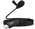 MillSO USB PC Microphone Plug & Play USB Lavalier Microphone Omnidirectional by MillSO