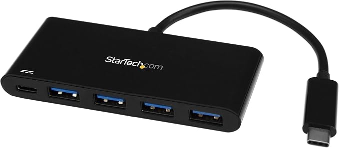 StarTech.com 4 Port USB C Hub - 60W Power Delivery Passthrough Charging - USB by StarTechcom