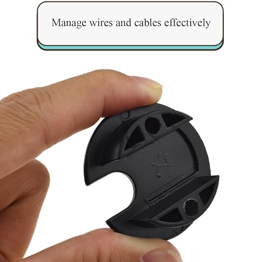 HAHIYO 2Pcs 1.38Inch/35mm Black Zinc Alloy Desk Grommet Wire Grommet Cable - Image 4