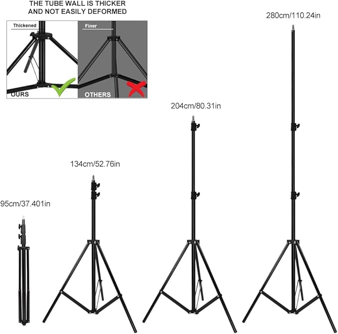 Heavy Duty Aluminum Alloy Photography Video Tripod Light Stands, Tripod Stands - Image 5