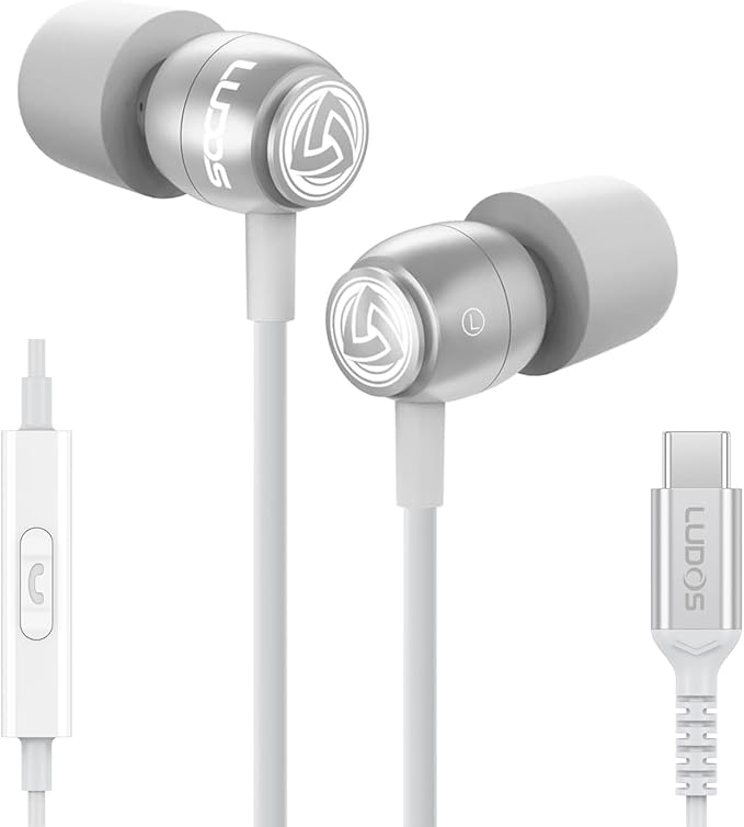 LUDOS Clamor USB C Headphones for iPhone 16 15 Pro Max Plus iPad Pro, 5 Years by Ludos