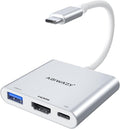 USB C to HDMI Adapter, 4K HDMI to USB-C Multiport Hub Adapter by ABIWAZY