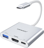USB C to HDMI Adapter, 4K HDMI to USB-C Multiport Hub Adapter by ABIWAZY