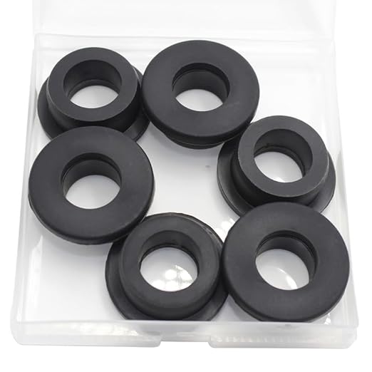 6 Pcs 1" Drill Hole, 5/8" ID Silicone Rubber Grommets by BOPOREAE