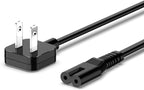 AC Adapter Power Cord 5ft, Super Slim Flat Plug Non Block Design, Figure 8 by lightningofertas