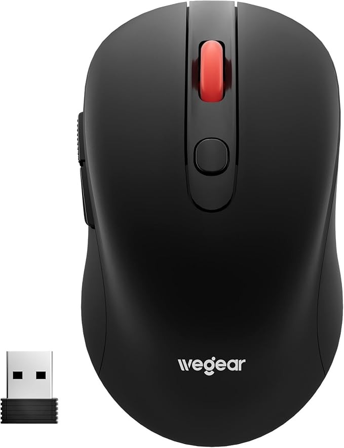 wegear USB Wireless Mouse for Laptop PC Mac, 2.4GHz Cordless Mouse by wegear