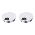 2 Pack Desk Grommet 2-3/8 Inch 60mm, Zinc Alloy Computer Desk Wire Hole Cover by Unknown