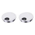 2 Pack Desk Grommet 2-3/8 Inch 60mm, Zinc Alloy Computer Desk Wire Hole Cover by Unknown