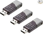 PNY 256GB Turbo Attaché 3 USB 3.0 Flash Drive 3-Pack – Grey, P-FD256X3TBOP-MP by PNY