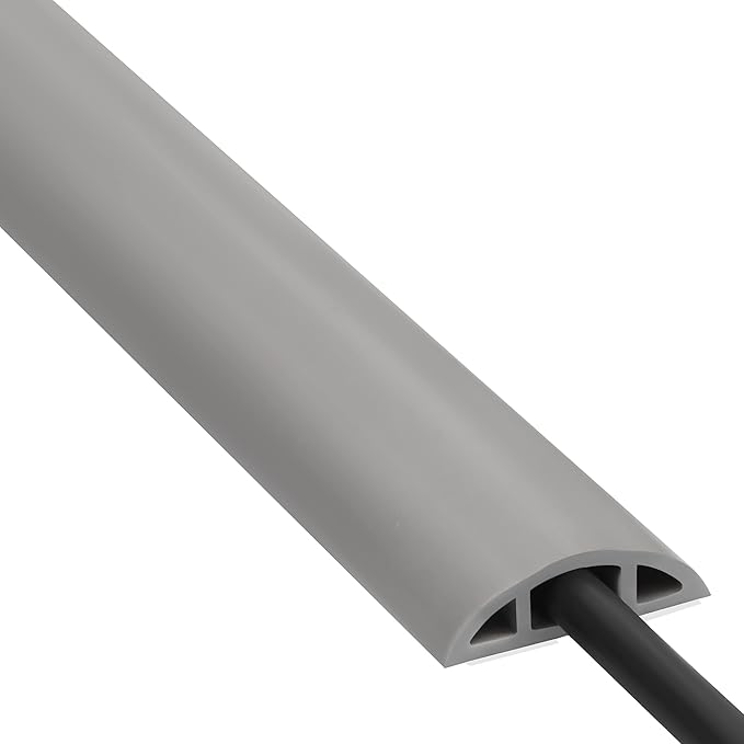 ZhiYo Floor Cord Cover 4ft, Cord Hider Floor Gray, Cable Management Cover by ZhiYo
