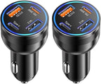 Car Charger USB C, Dual USB-C & USB-A Car Phone Charger Adapter Accessories by Avatcen