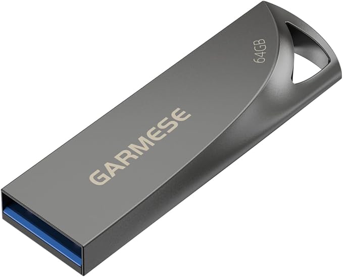 64GB USB 3.0 Flash Drive, Waterproof Metal USB Memory Stick, Slim Thumb Drive by GARMESE