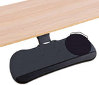 Under Desk Keyboard Tray, 17.75" Track, One Knob Control, Undermount Sliding by FERSGO