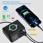 USB Charger Hub ASOMETECH 100W 8-Port Desktop Multiple USB Charging Station - Image 2