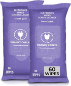 Screen Cleaner Wipes: Electronic Wipes by SWANKYCABLES