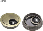 uxcell Cable Hole Cover, 2Inch/50mm Zinc Alloy Desk Wire Cord Cable Grommets - Image 4