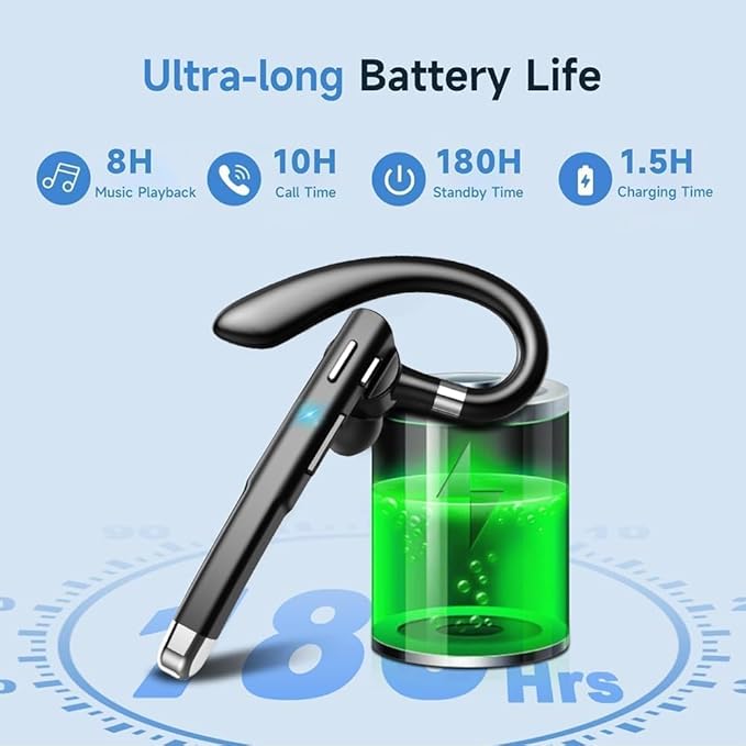 Hsility Bluetooth Headset with USB Type C 270 Degrees Rotatable Microphone - Image 7
