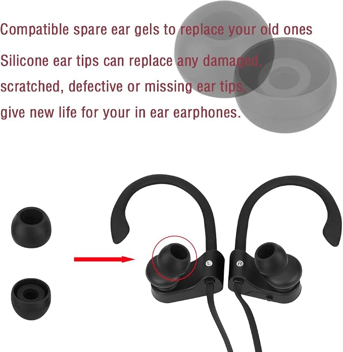 Silicone Small Replacement Earbud Tips Eartips - Image 5