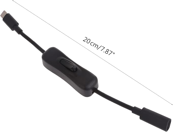 USB-C Extension Cable with Inline On/Off Switch - 6ft Power Control - Image 2