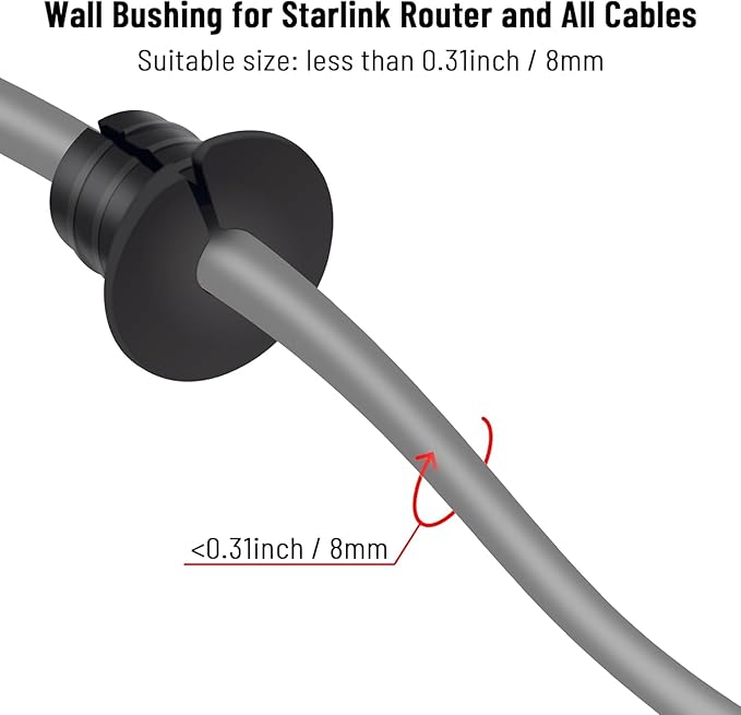 Cable Routing Kit for Starlink for 3/4 inch Wall Hole 10 Pcs, Starlink - Image 4