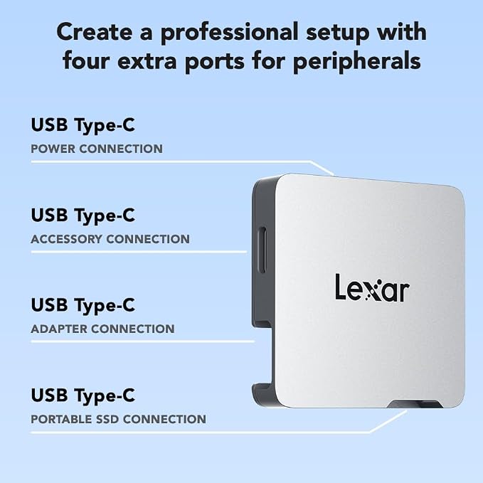 Lexar Professional Go Portable Hub, Four Type-C Ports, USB 3.2 Gen 2, - Image 3