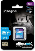Integral 32GB UHS-II SD Card V90 Up to 300MBs Read and 270MBs Write Speed 1866X by Integral