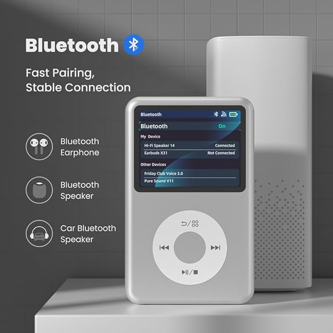 Mp3 Player with Bluetooth Y1 Portable Music Digital Players Supports Playlist - Image 3