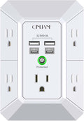 USB Wall Charger, Surge Protector, QINLIANF 5 Outlet Extender by QINLIANF