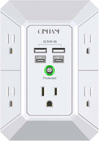 USB Wall Charger, Surge Protector, QINLIANF 5 Outlet Extender by QINLIANF