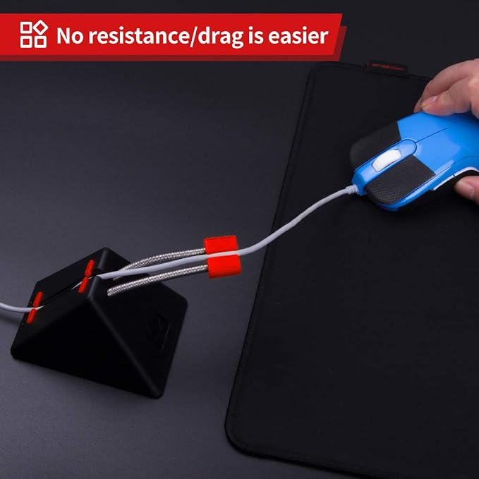 Hotline Games Mouse Bungee Mouse Cord Clip Cord Management System Fixer Holder - Image 7