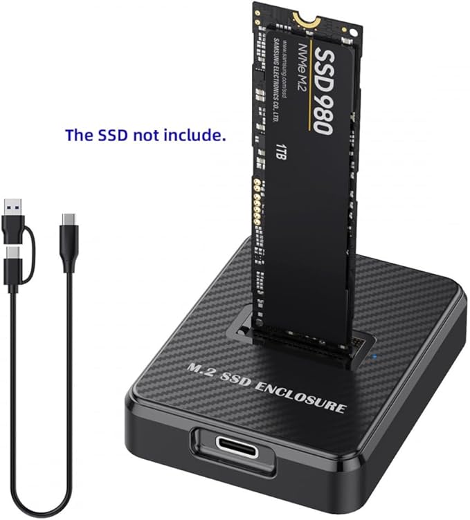 CY USB 3.0 USB-C Type-C to NVME M-Key M.2 NGFF SATA SSD Docking Vertical - Image 2