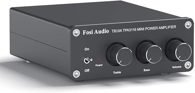 Fosi Audio TB10A 2 Channel Stereo Audio Amplifier Receiver Mini Hi-Fi Class D by FosiAudio