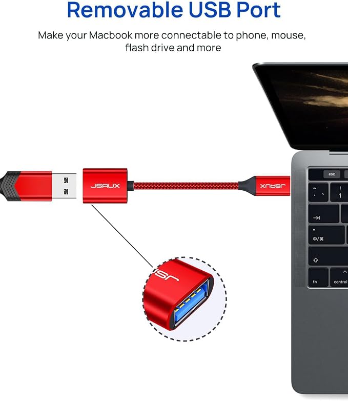 JSAUX USB C to USB 3.0 Adapter, Type C Male to USB Female OTG Cable Compatible - Image 4